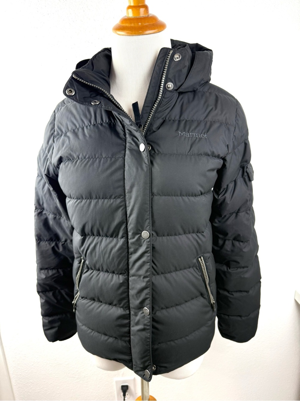 Marmot 700 Fill Down Puffer Jacket Girls L Black